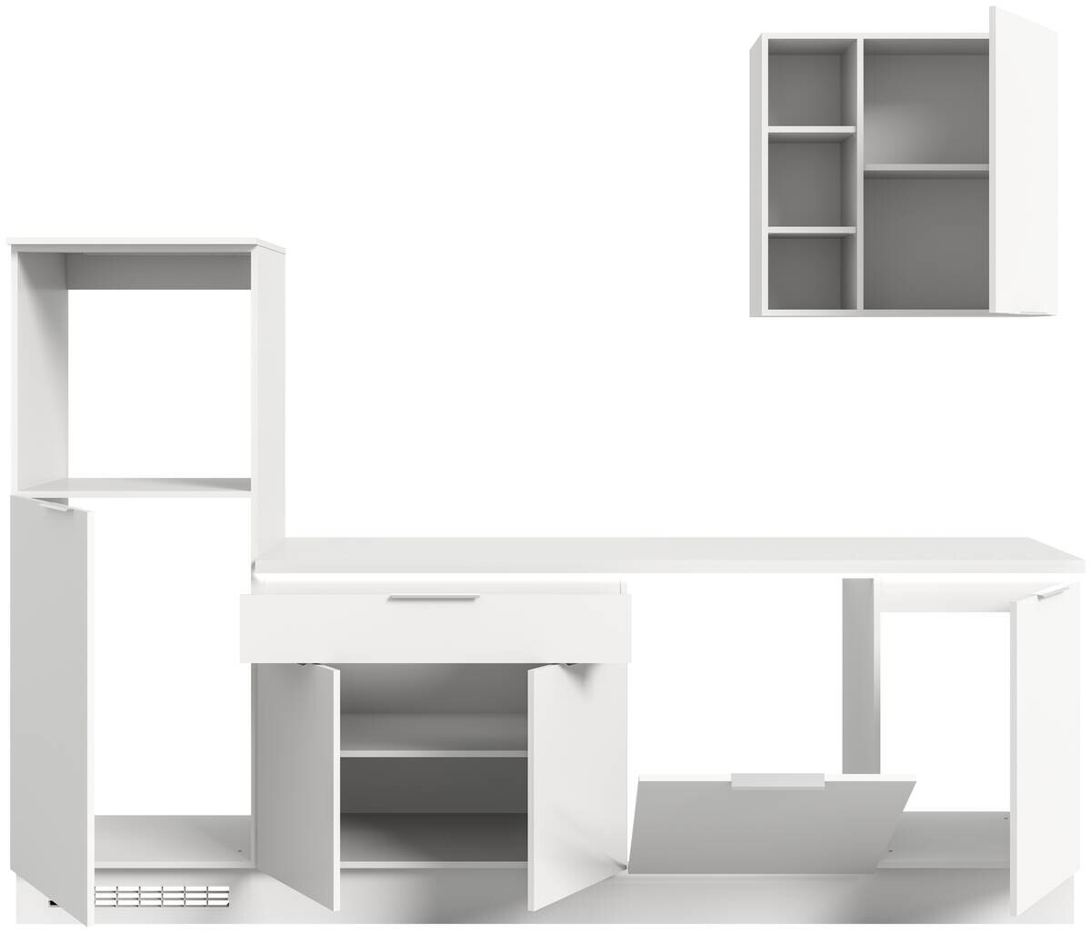 xonox.home Küchenblock Charly weiß B/H/T: ca. 260x222x60 cm