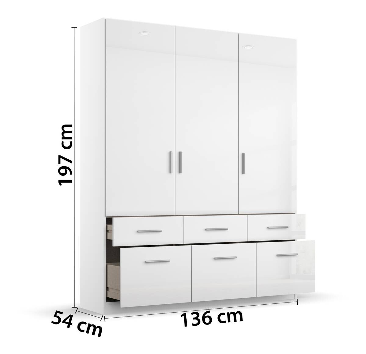 Kleiderschrank Celle B/H/T: ca. 136x197x54 cm