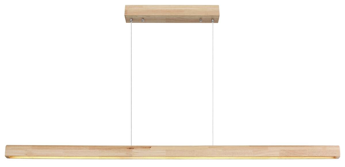 GLOBO LED-Pendelleuchte TERAO natur Holz B/H/T: ca. 6,5x140x14 cm 1 Brennstellen