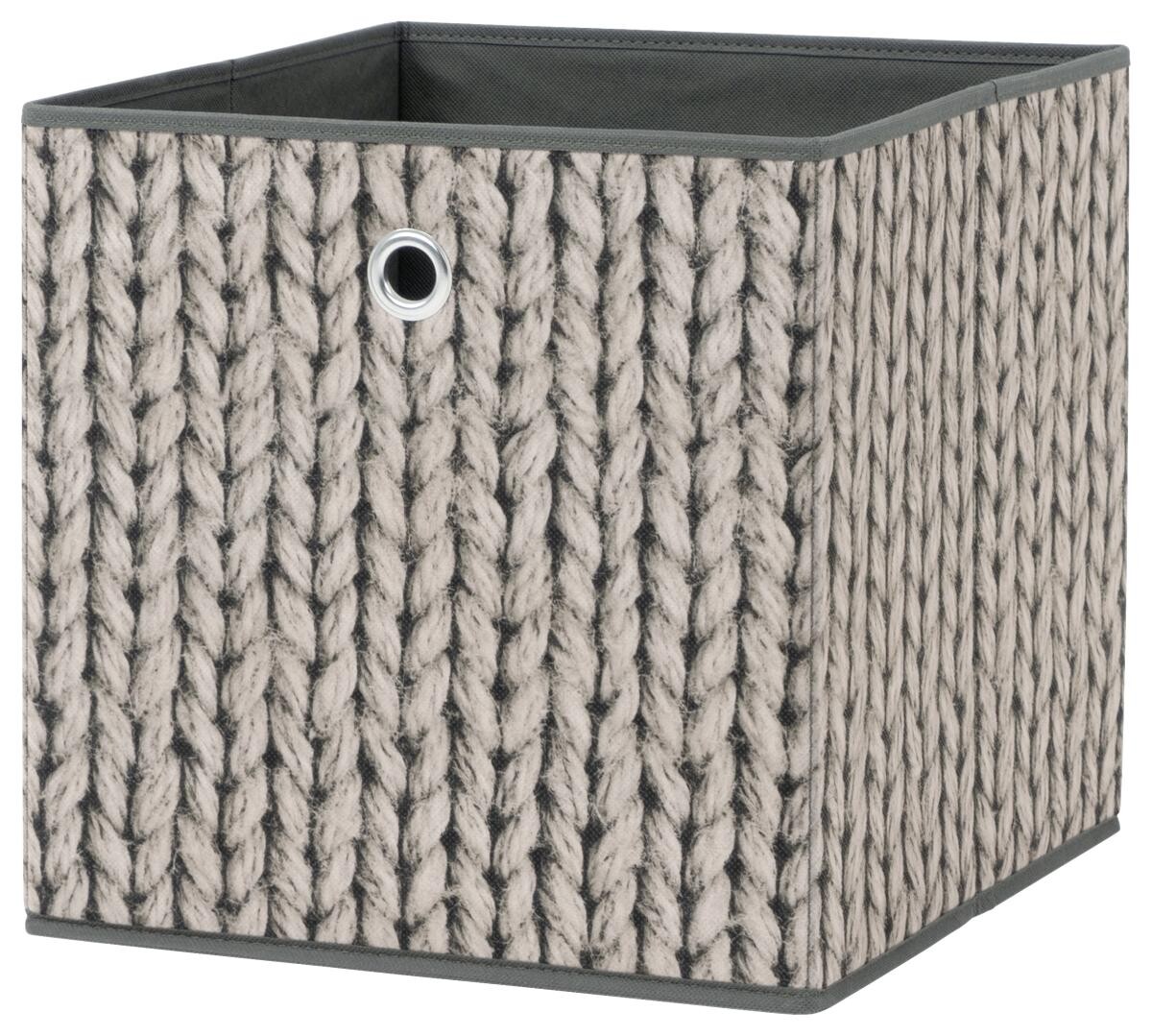 Motivbox Wolle anthrazit B/H/T: ca. 32x32x32 cm