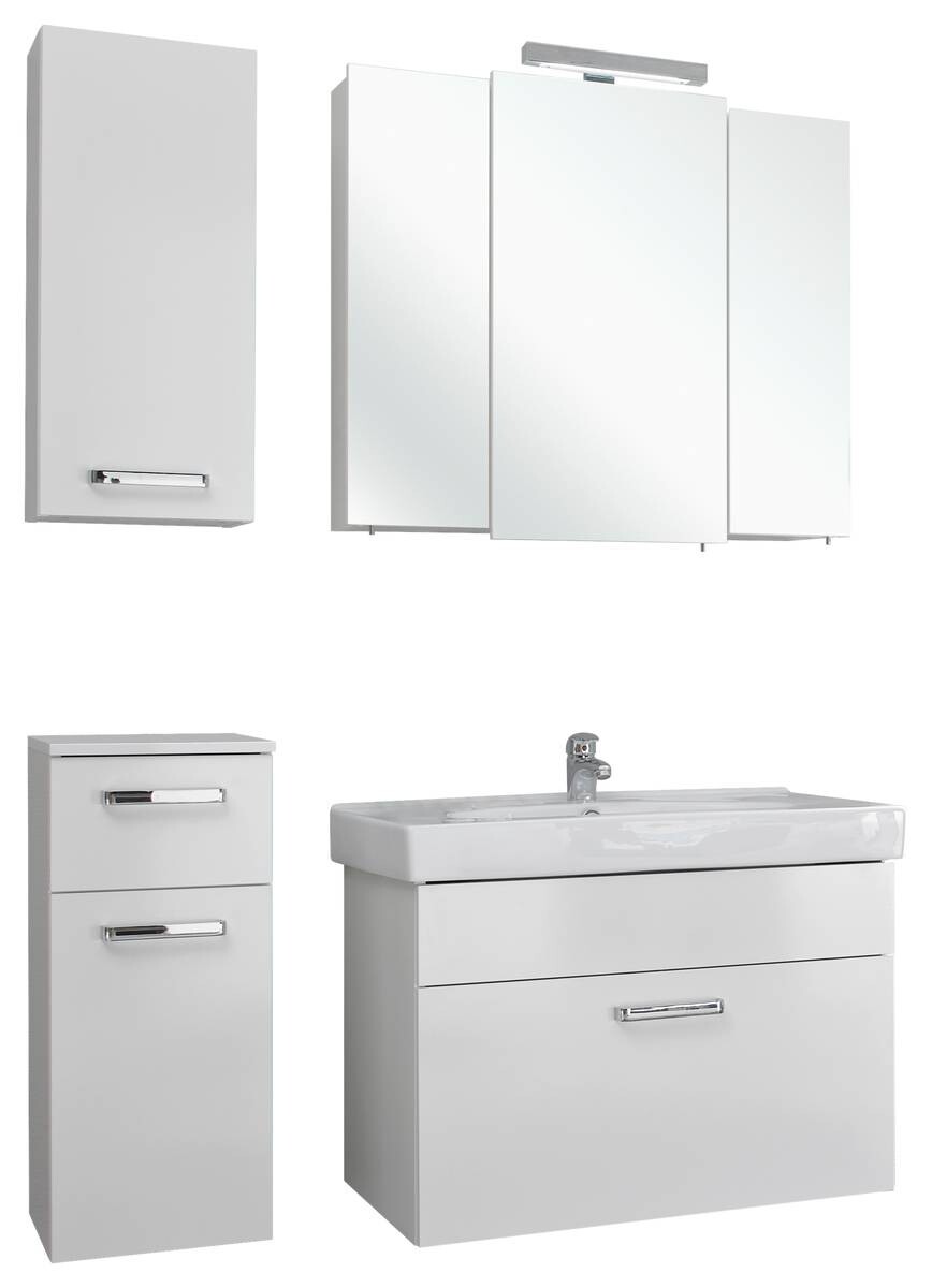 Badezimmer-Set Quickset 312 weiß glanz B/H/T: ca. 113x200x48 cm