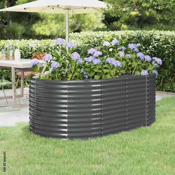 Hochbeet anthrazit Stahl B/H/L: ca. 100x68x175 cm