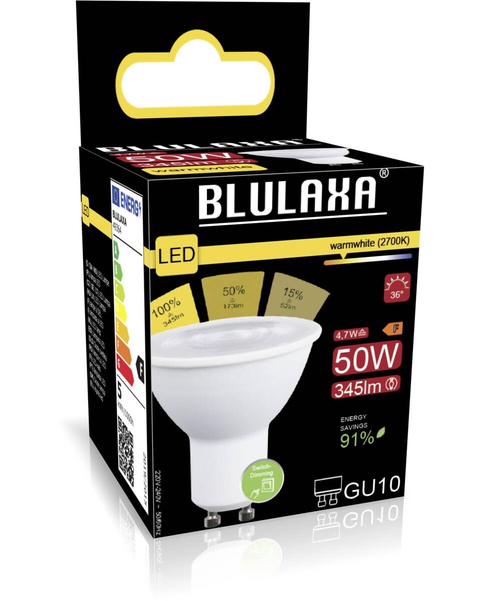 Blulaxa LED-Leuchtmittel Reflektorlampe GU10