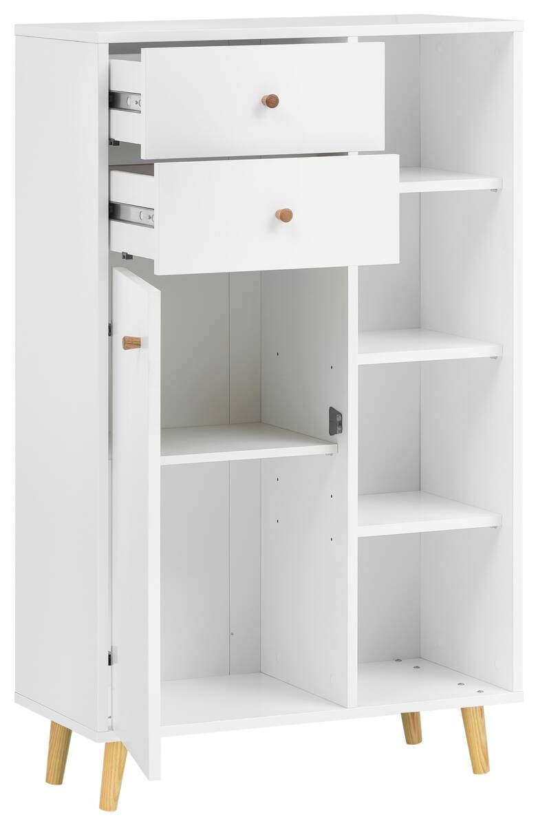 Highboard Bjarne weiß matt B/H/T: ca. 60,2x113,4x33,05 cm