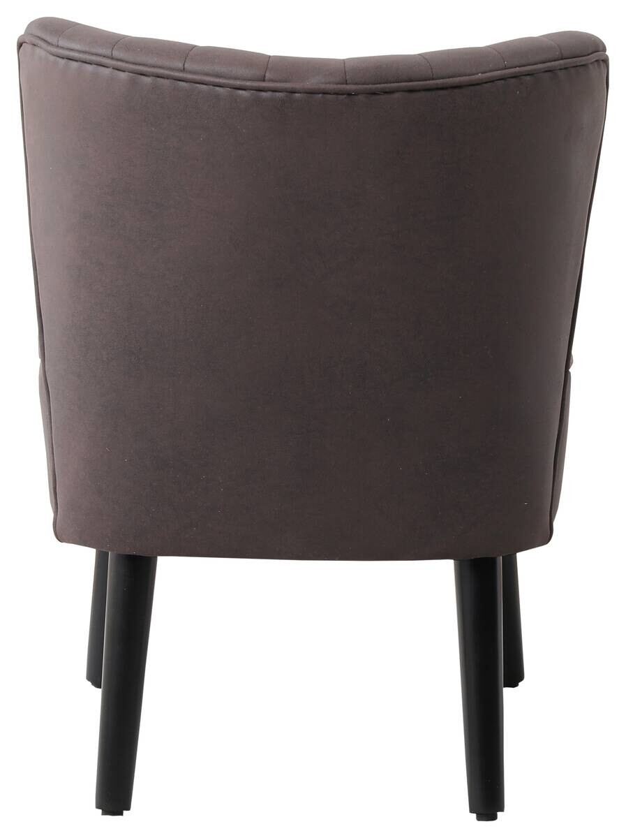 Sessel Emily grau Vintage Microfaser B/H/T: ca. 57x76x72 cm