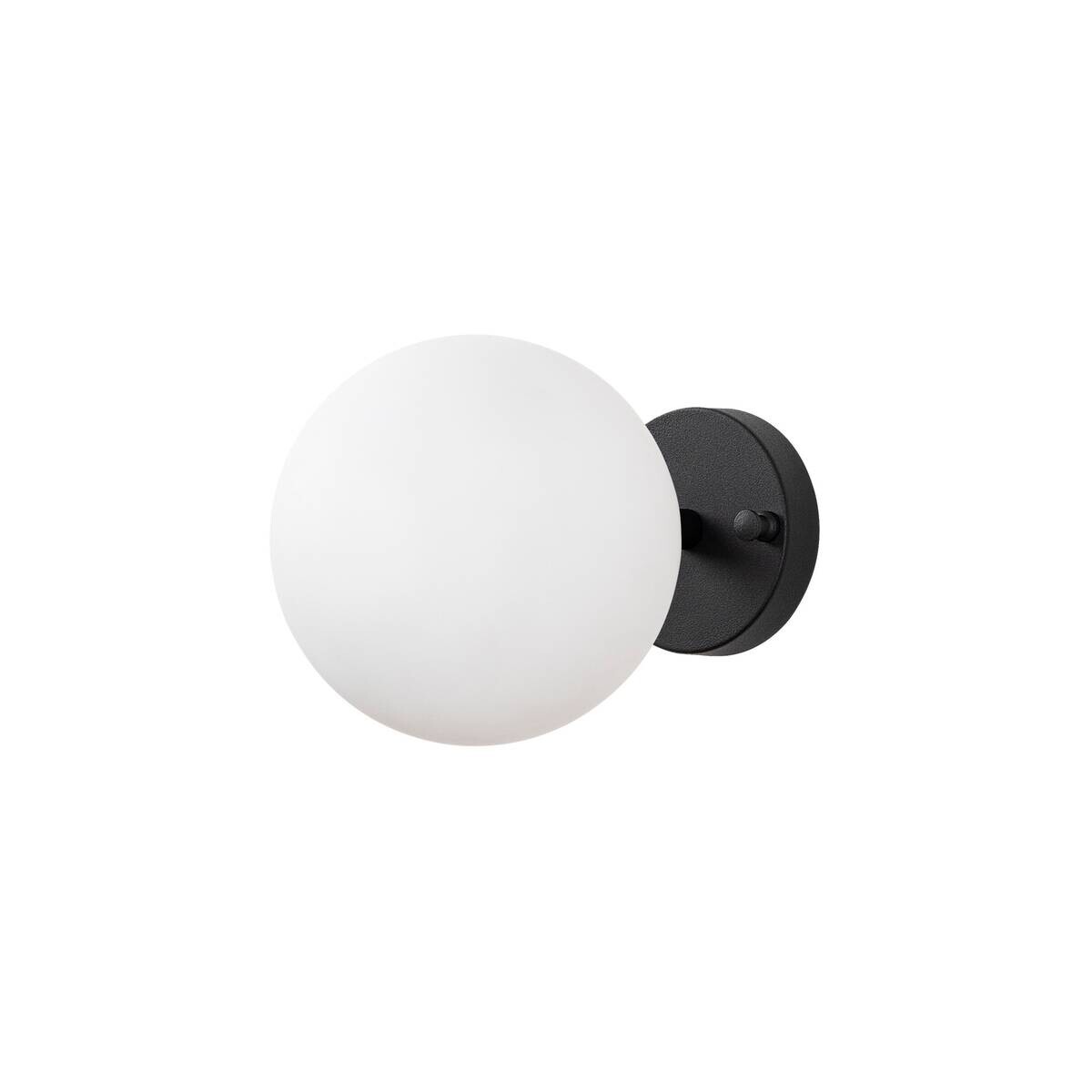 Opviq Wandleuchte schwarz creme Glas Metall B/H/L: ca. 15x24x15 cm E14 1 Brennstellen