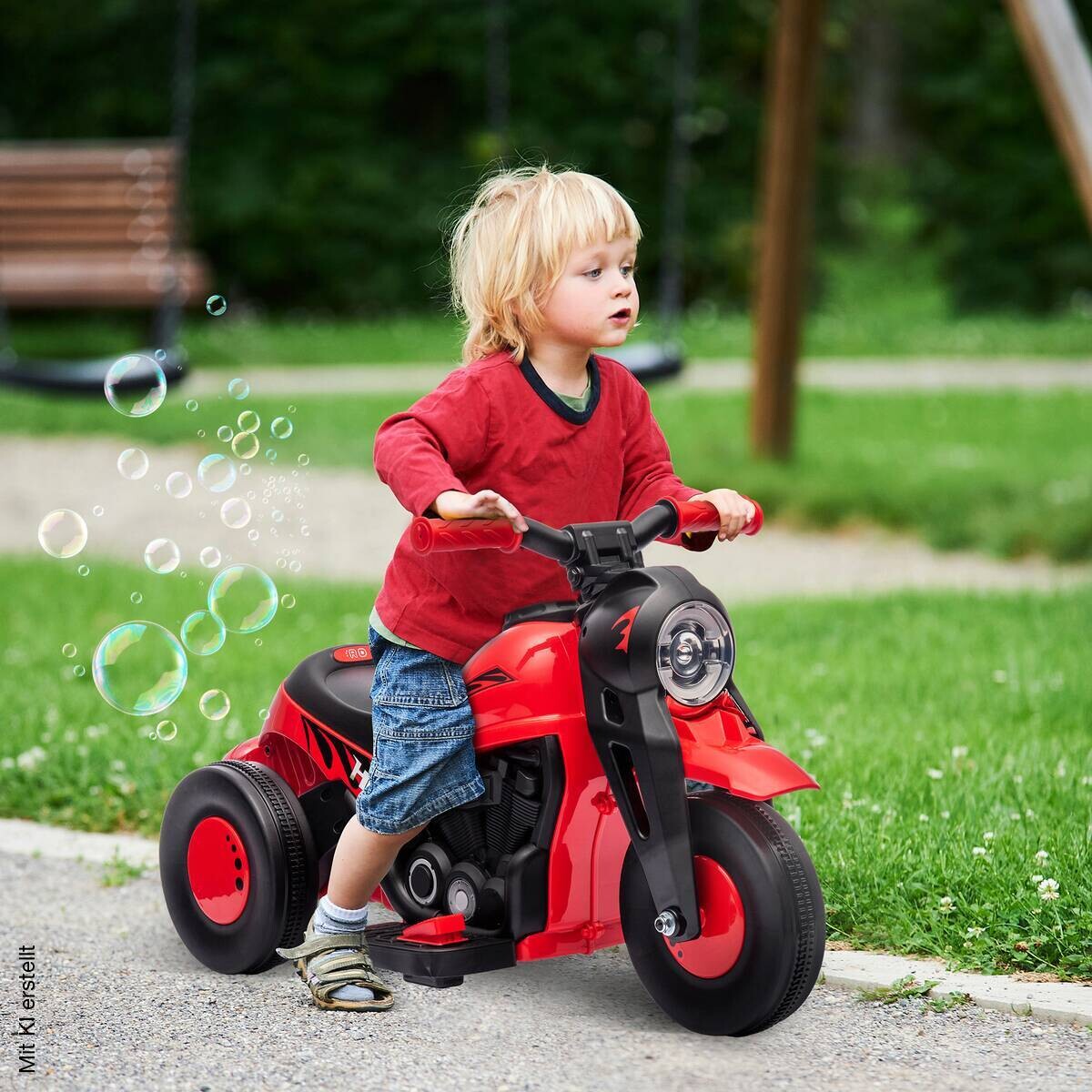 AIYAPLAY Elektromotorrad rot B/H/L: ca. 36x43,5x80 cm