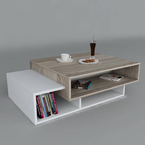 Couchtisch Tab weiß Cordoba Nachbildung B/H/T: ca. 105x32x60 cm