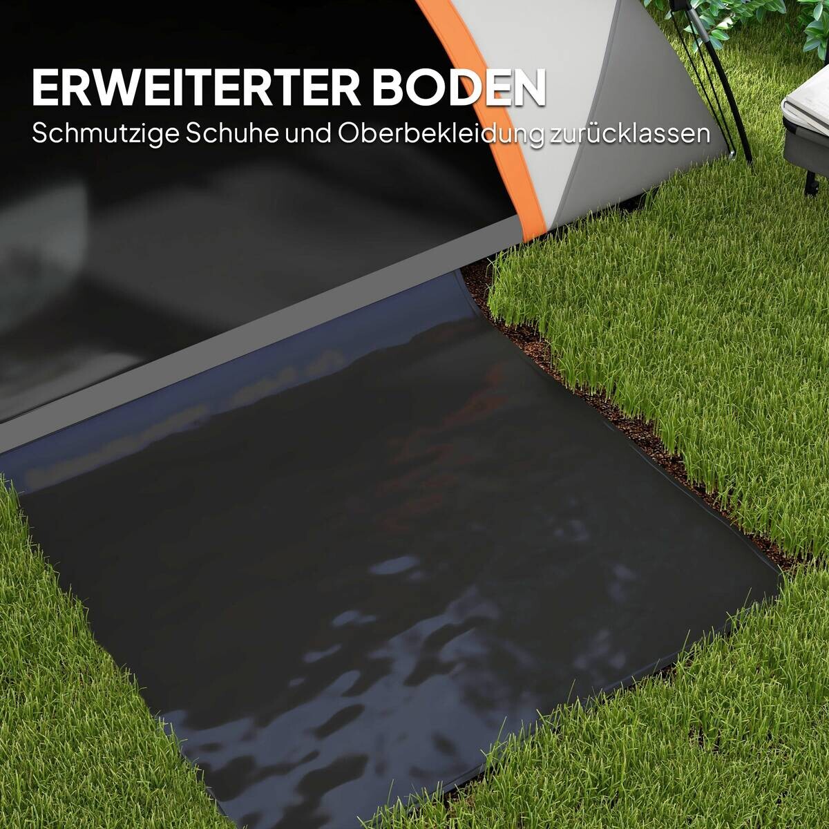 Outsunny Campingzelt rot Polyester B/H/L: ca. 150x110x210 cm