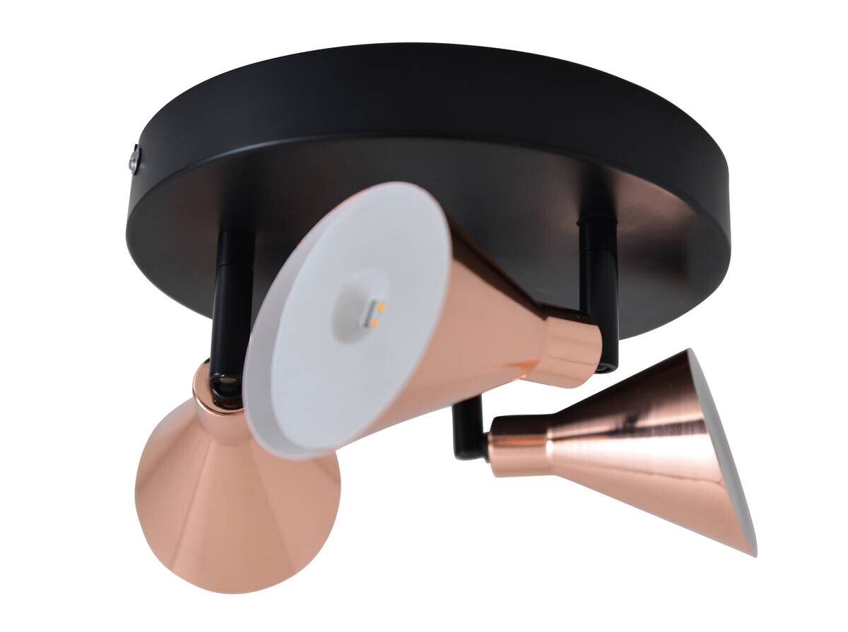 Näve Leuchten Spotleuchte 1208847 Kupfer Metall B/H/T: ca. 38x20,3x38 cm 3 Brennstellen