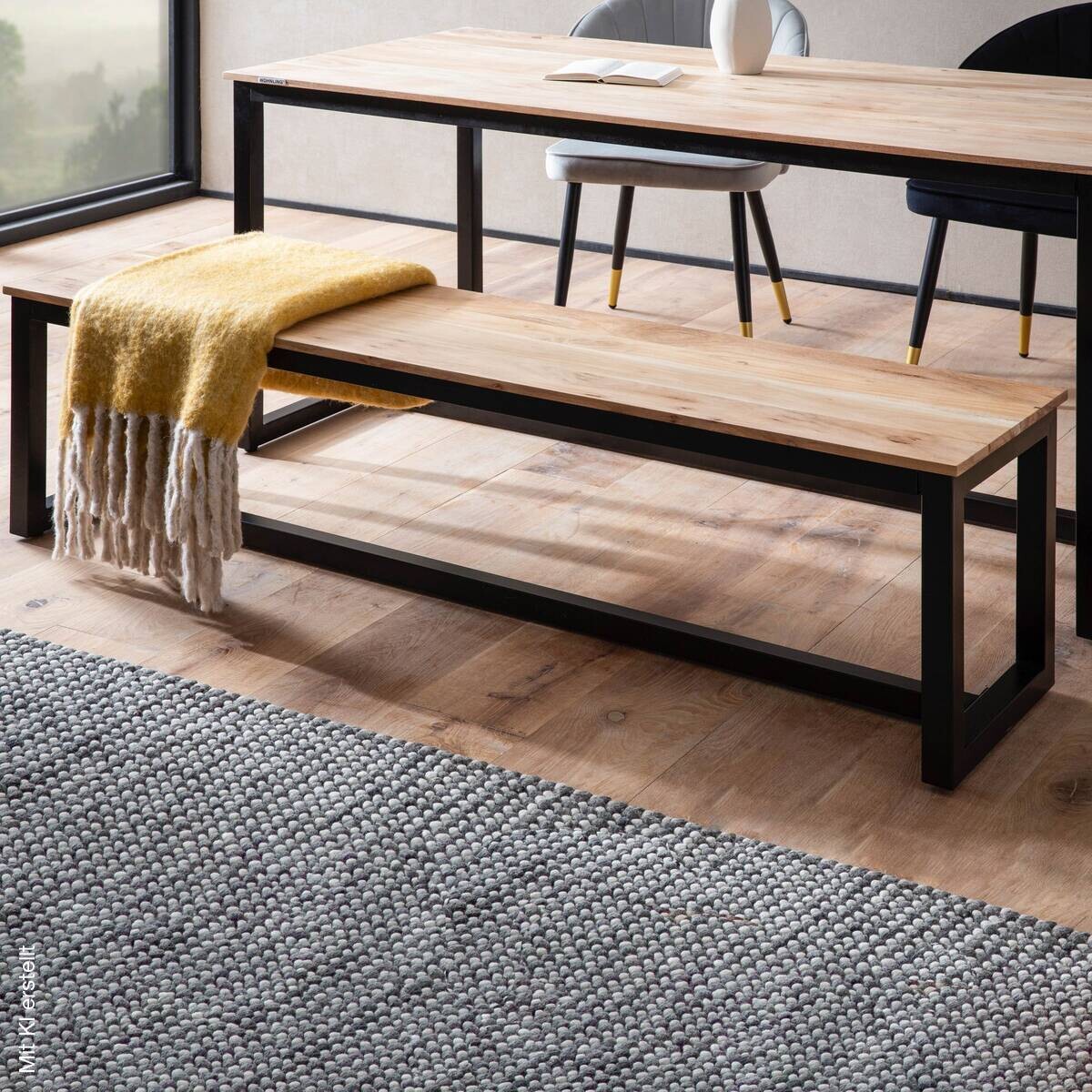 Sitzbank braun B/H/T: ca. 120x45x40 cm