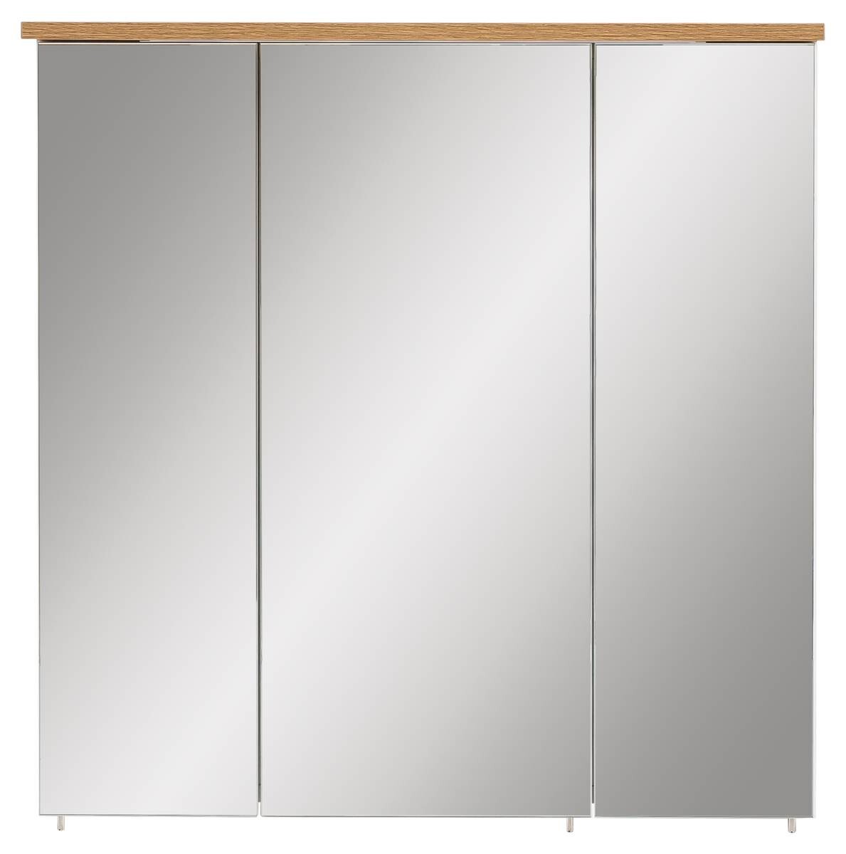 Spiegelschrank Padua grau Eiche Landhaus Nachbildung B/H/T: ca. 70,5x72,3x157,5 cm