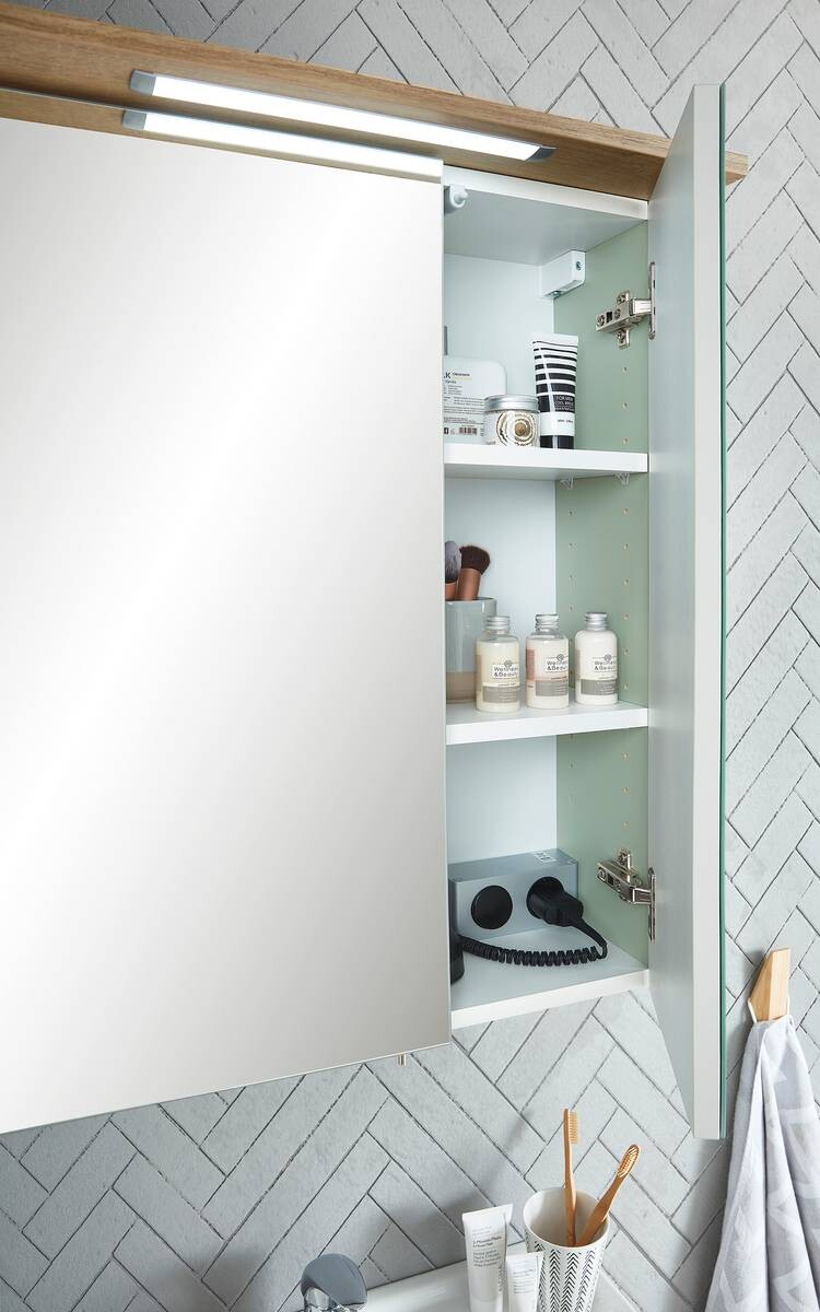 Lichtspiegel Quickset 963 salbei Nachbildung Eiche Riviera Nachbildung B/H/T: ca. 60x72x20 cm