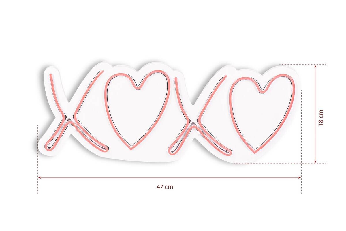 Opviq LED-Wandleuchte rosa PVC B/H/T/L: ca. 46x18x2x46 cm