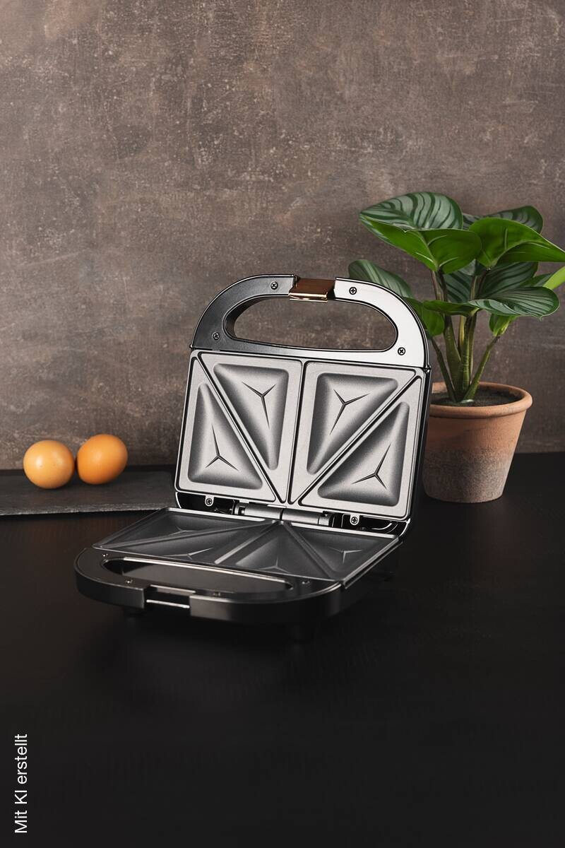 BERGNER Sandwichtoaster BG-53005-CP schwarz Kupfer Aluminium Kunststoff B/H/L: ca. 22x9x22 cm