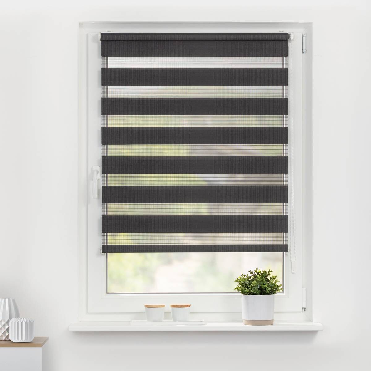 LICHTBLICK Doppelrollo Duo anthrazit B/L: ca. 60x150 cm