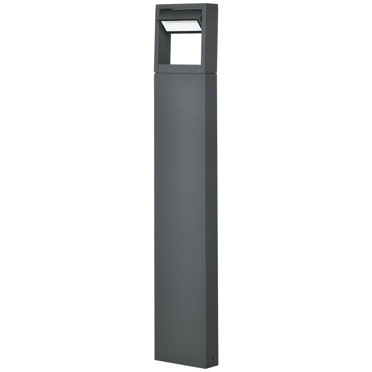 Gartenlampe mit LED dunkelgrau Aluminium Glas Gummi B/H/L: ca. 5x90x16 cm