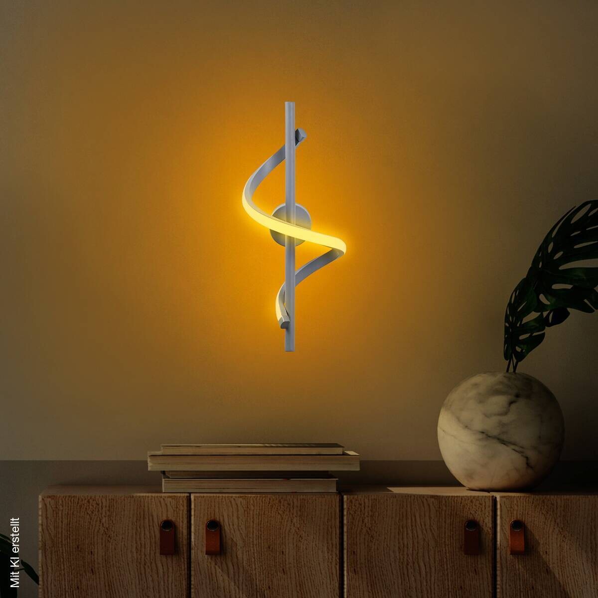 Opviq LED-Wandleuchte grau B/H/T: ca. 16x41x25 cm