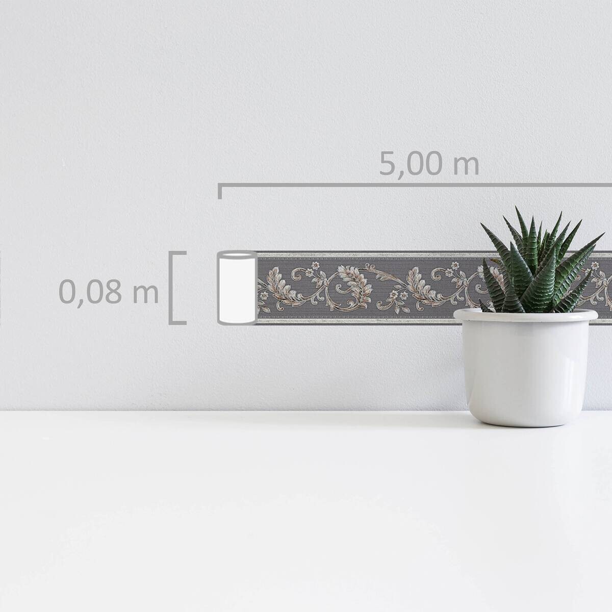 A.S.Creation Bordüre beige B/H/D: ca. 8x500x7 cm