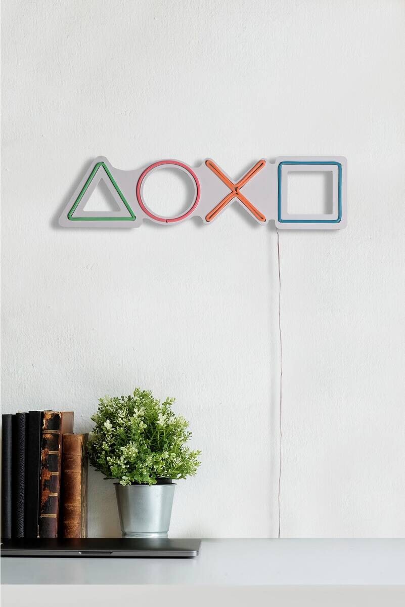 Opviq LED-Wandleuchte mehrfarbig PVC B/H/T/L: ca. 57x15x2x57 cm