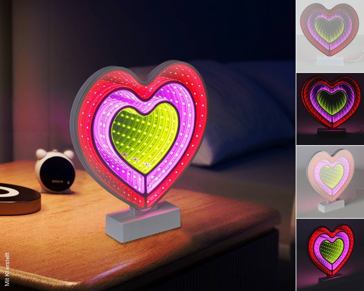 Nolo LED-Infinityleuchte Romeo weiß B/H/T: ca. 24,1x25,4x4,5 cm