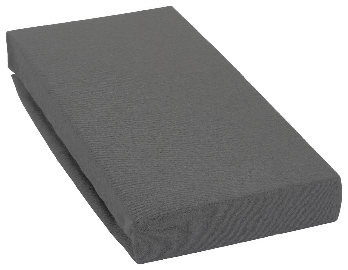 oh cosy Spannbetttuch Jersey anthrazit 50% Baumwolle, 50% Polyester B/L: ca. 100x200 cm
