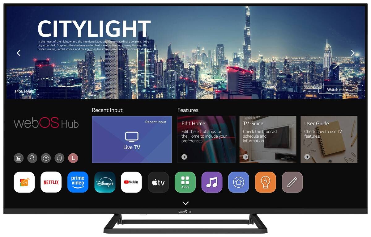Smart-Tech LED-Fernseher 43FW01V3 schwarz B/H: ca. 96x60 cm