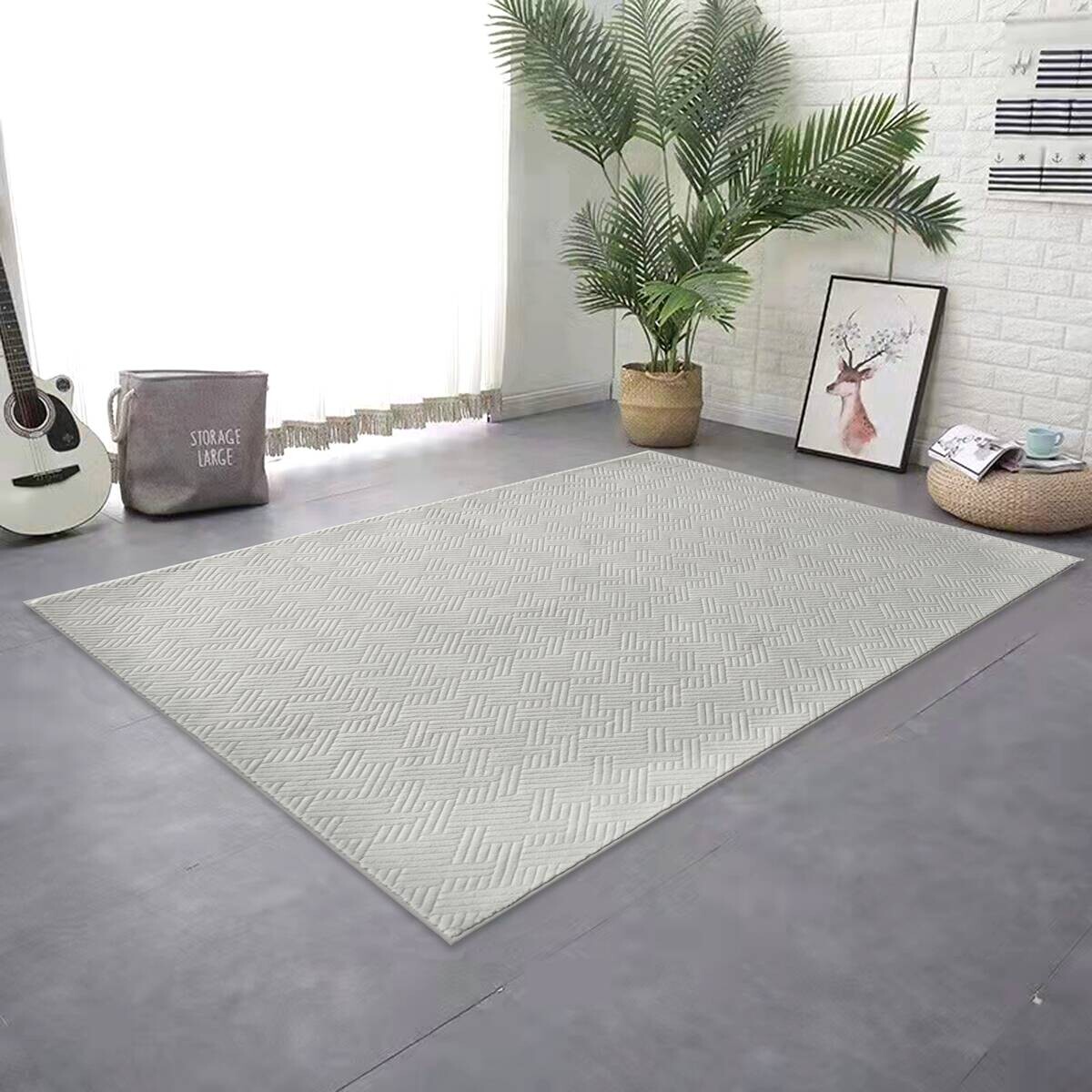 Fellimitat Monaco silber B/L: ca. 160x230 cm