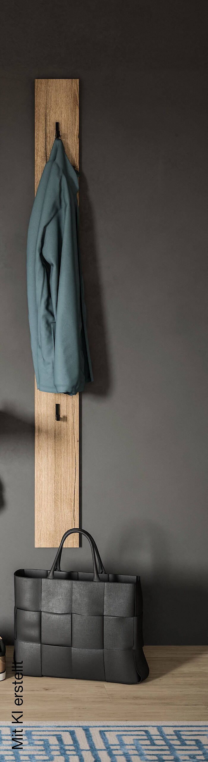 Garderobenhaken Naro Evoke Oak Nachbildung B/H/T: ca. 15x160x2 cm