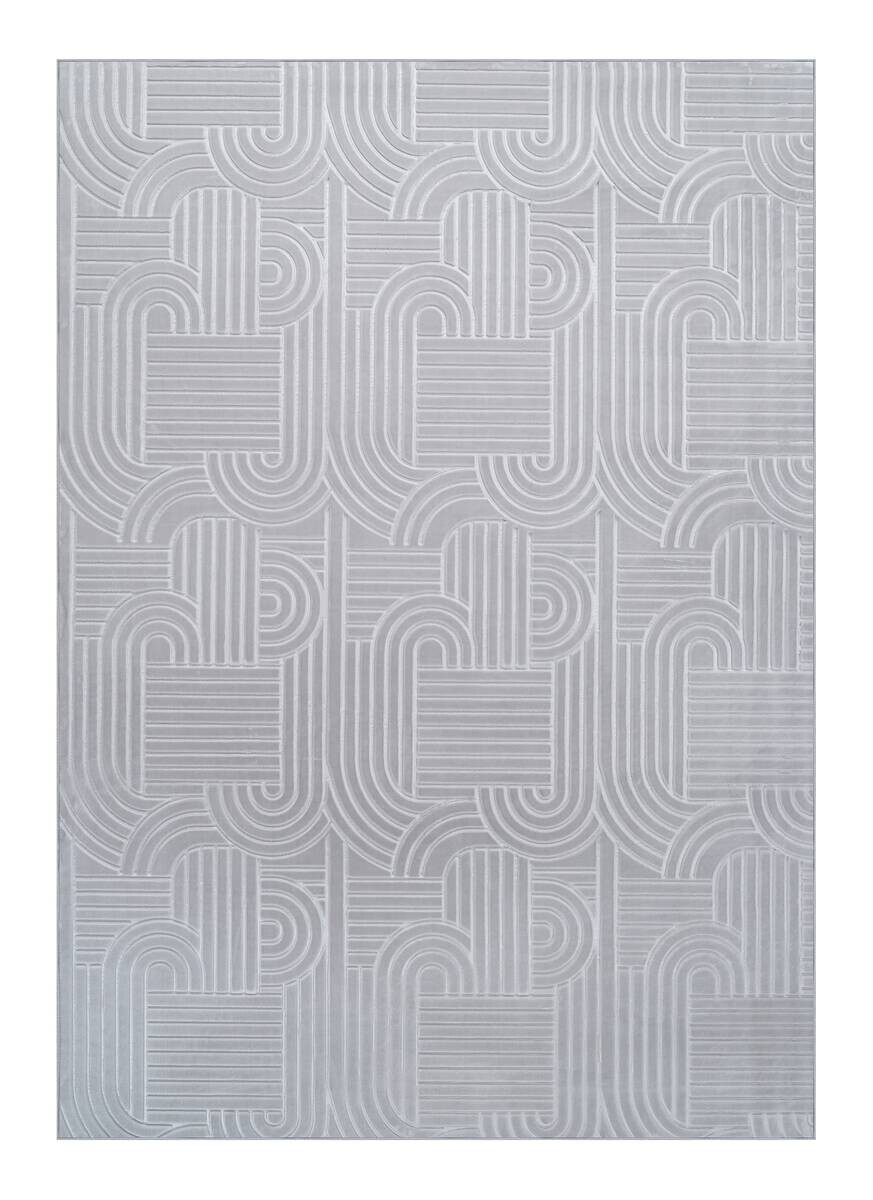 Kayoom Teppich Calma 125 silber B/L: ca. 120x160 cm