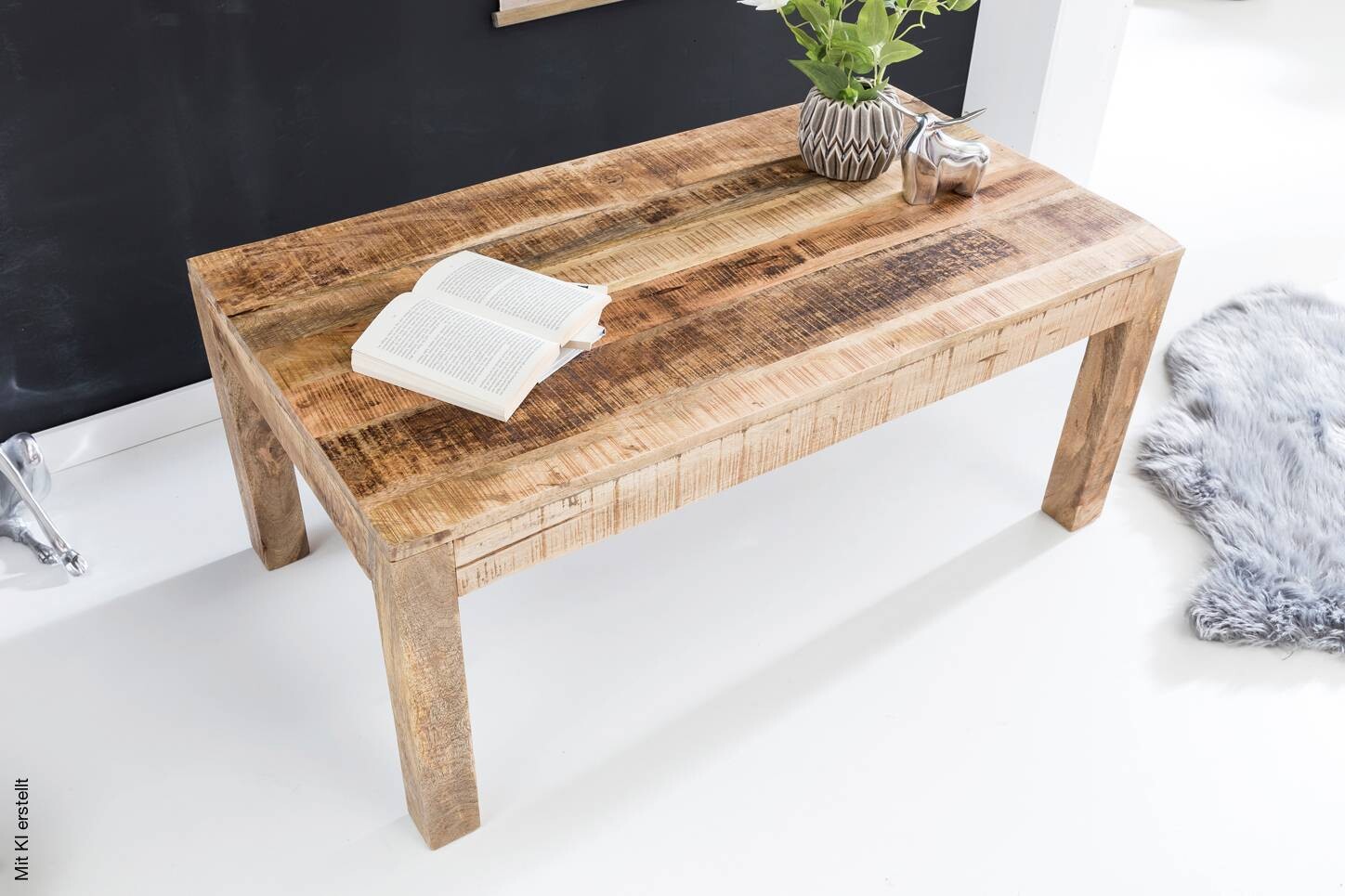 Couchtisch braun B/H/T: ca. 110x47x60 cm