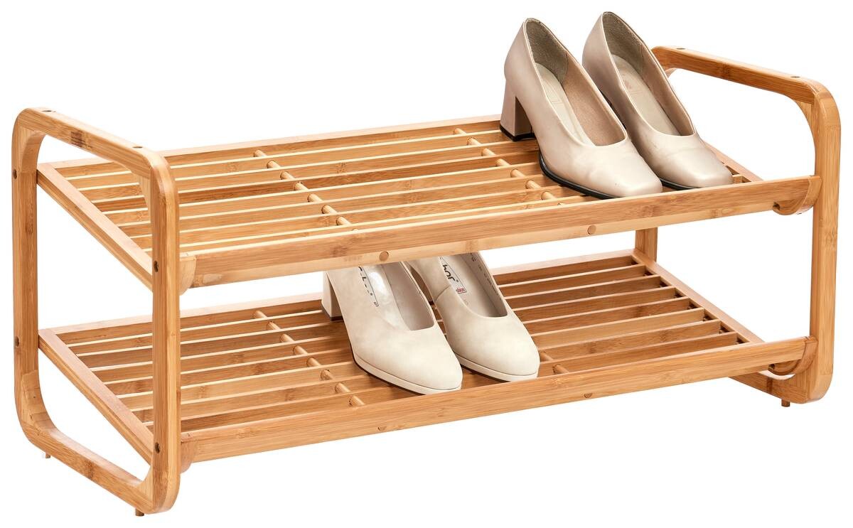 Zeller Schuhregal natur Bambus B/H/T: ca. 74x33x33 cm