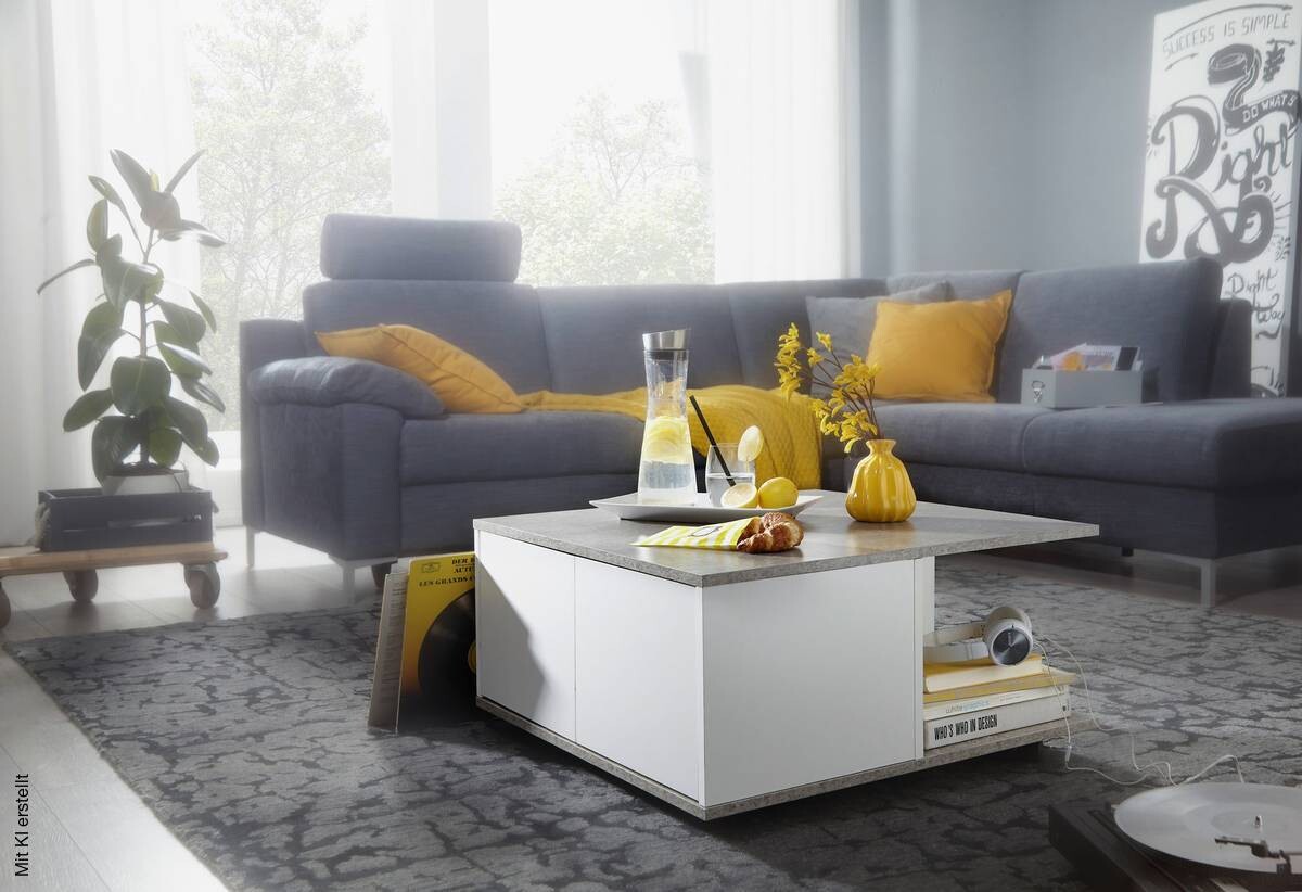 Couchtisch weiß B/H/T: ca. 70x36x70 cm
