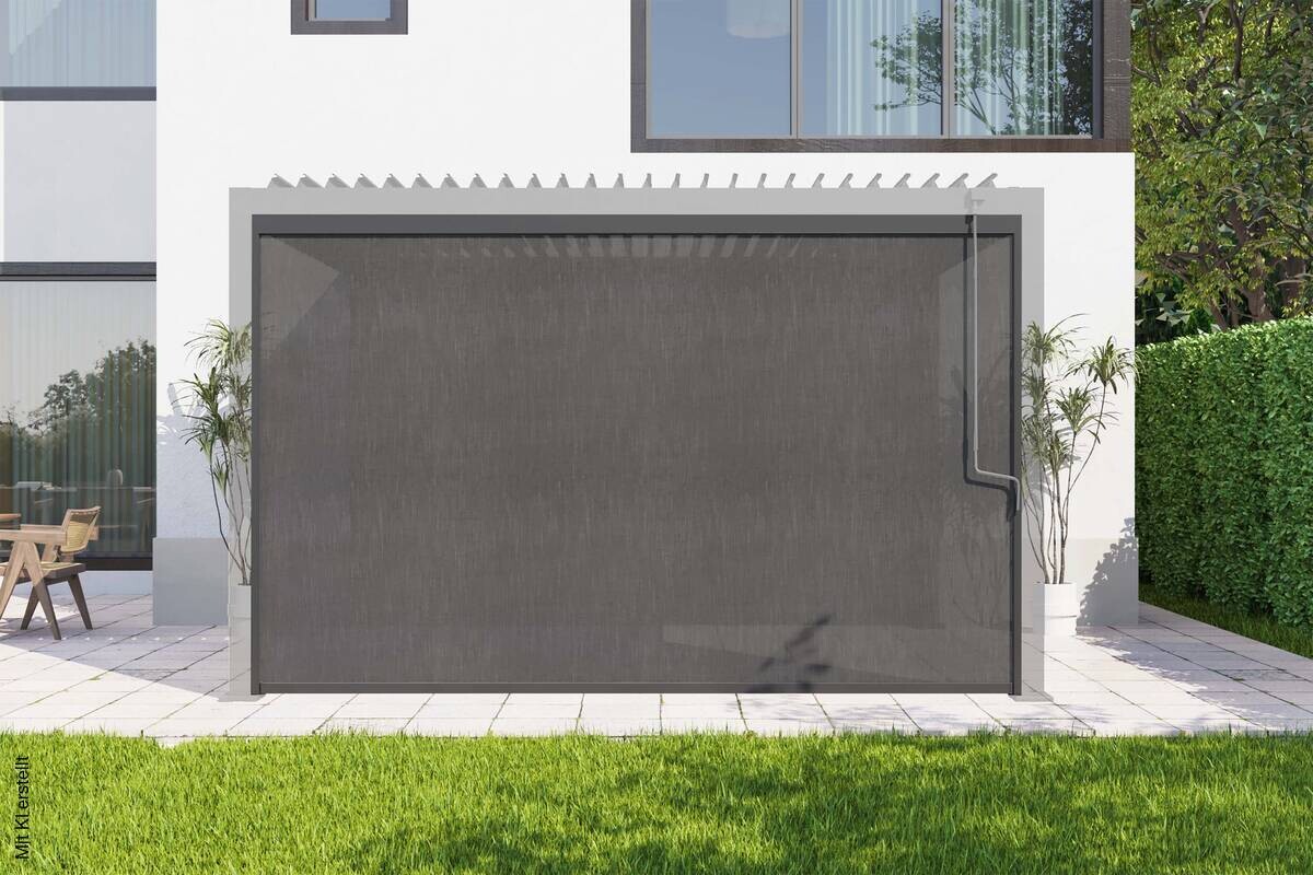 Rollo anthrazit Aluminium B/H/L: ca. 8,5x231,5x371 cm