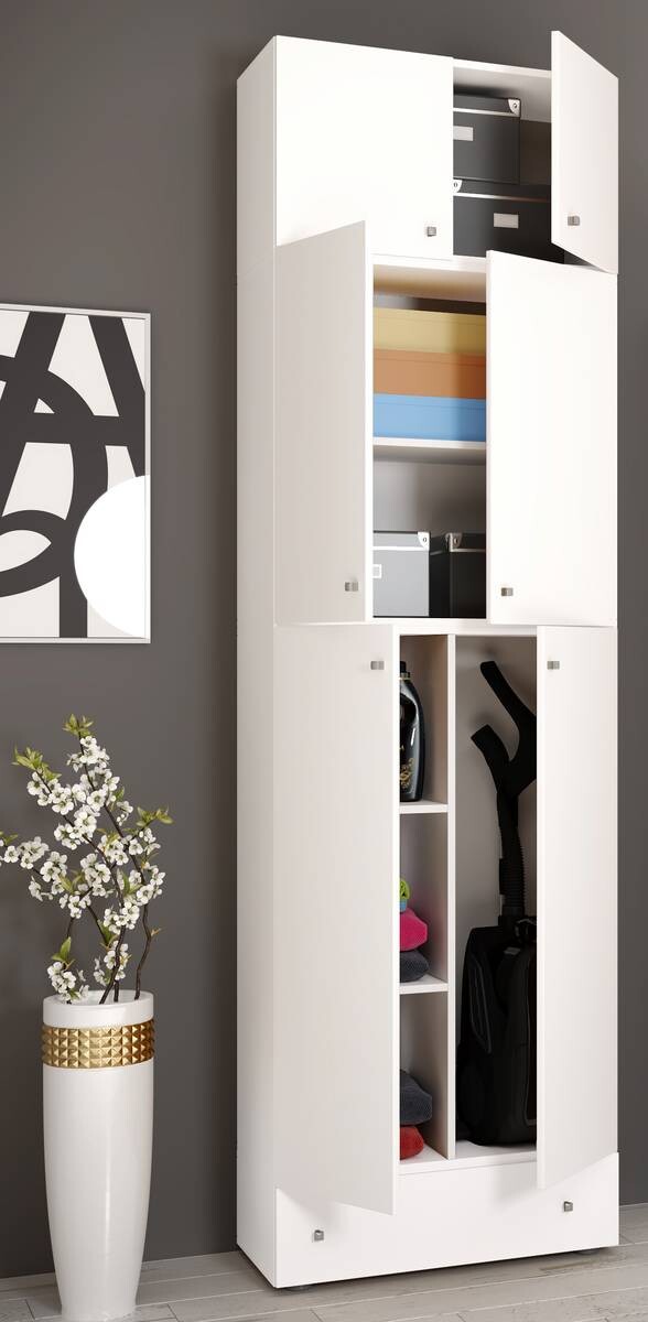 Putzschrank Lona weiß B/H/T: ca. 70x240x39 cm