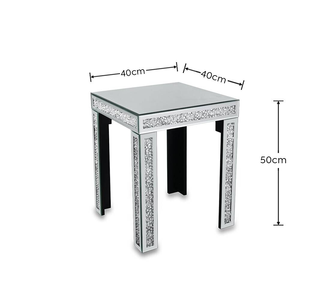 Beistelltisch Zoe silber B/H/T: ca. 40x50x40 cm