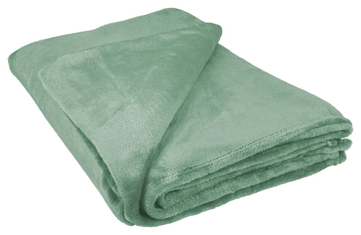 Flanelldecke salbei 100% Polyester B/L: ca. 140x200 cm