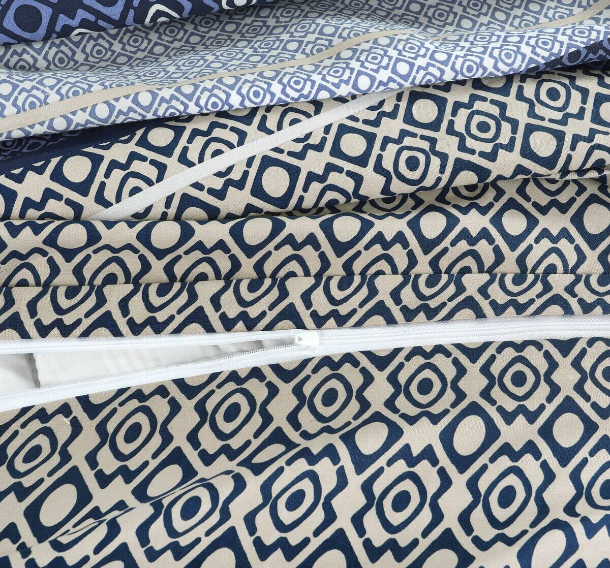 Baumwoll Bettwäsche Satin blau Baumwolle B/L: ca. 135x200 cm