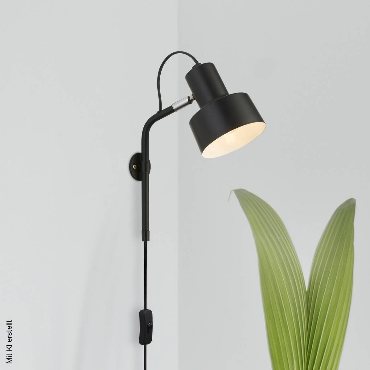 Searchlight Wandleuchte Conical schwarz Stahl B/H/T: ca. 11x27,5x21 cm E14 1 Brennstellen