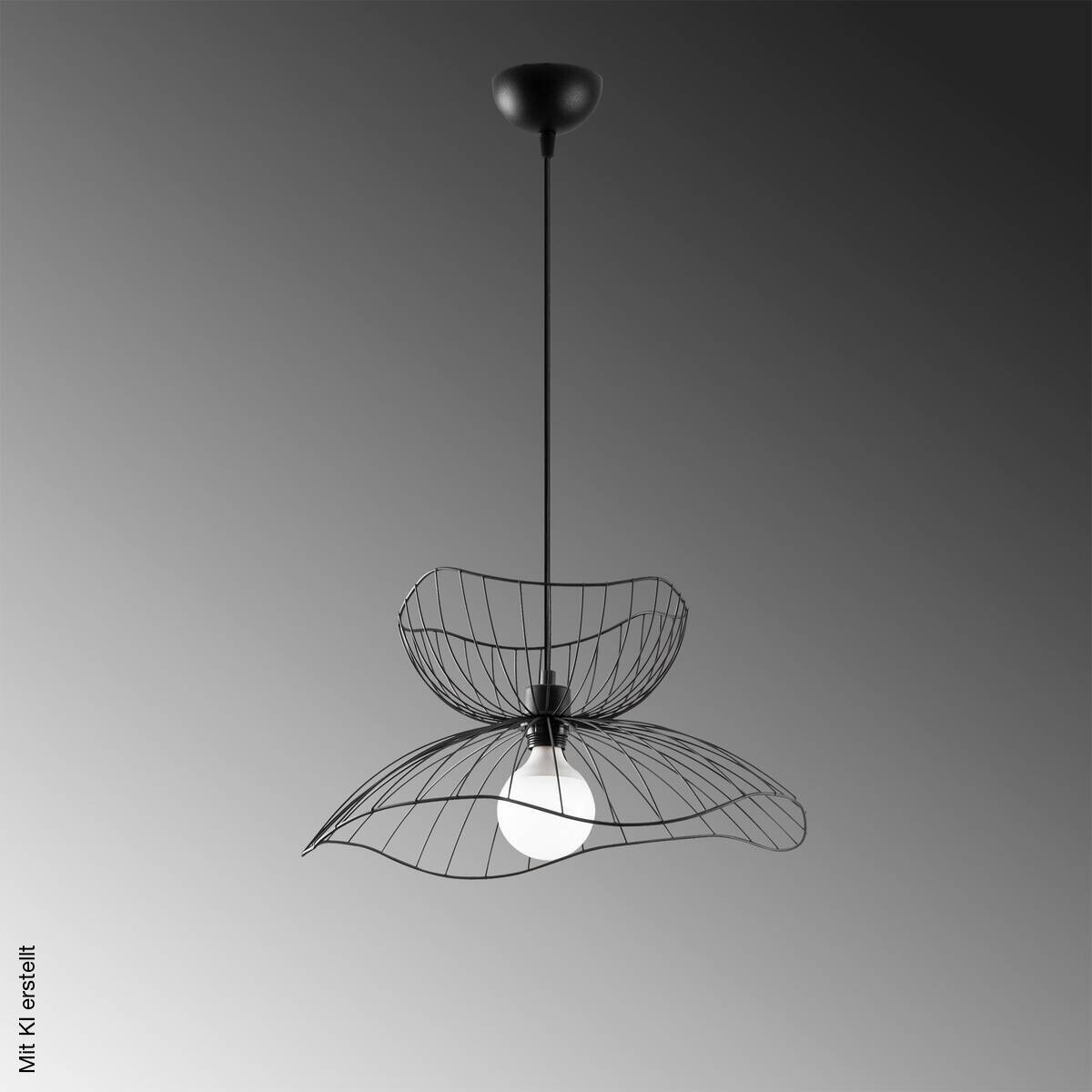 Opviq Pendelleuchte Farac-6380 schwarz B/H/T/L/D: ca. 50x111x50x50x50 cm E27 1 Brennstellen
