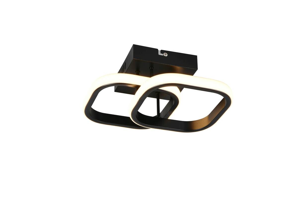 Reality LED-Deckenleuchte mattschwarz Metall B/H/D: ca. 24x10,5x24 cm