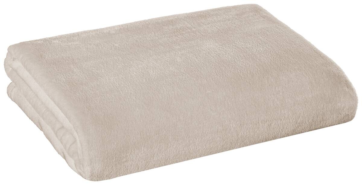 POCOline Flanelldecke beige 100% Polyester B/L: ca. 140x200 cm
