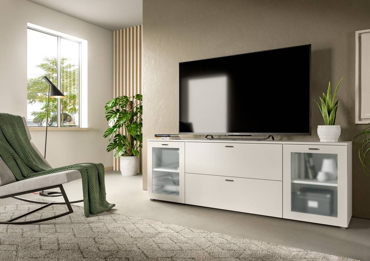 TV-Lowboard Xeno weiß B/H/T: ca. 180x62x37 cm