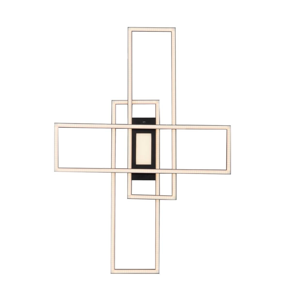 Just Light Deckenleuchte Asmin schwarz Aluminium B/H/T: ca. 99x5x69 cm