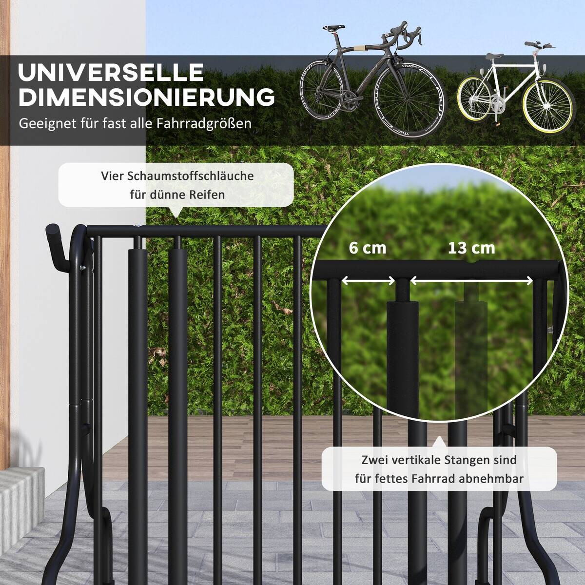 DURHAND Fahrrad-Zubehör schwarz schwarz B/H/L: ca. 80x90x80 cm
