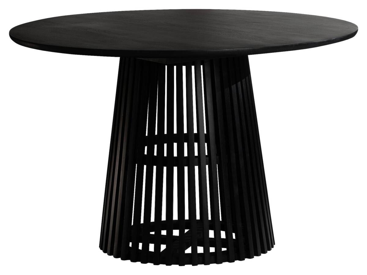 Esstisch schwarz H/D: ca. 77x120 cm