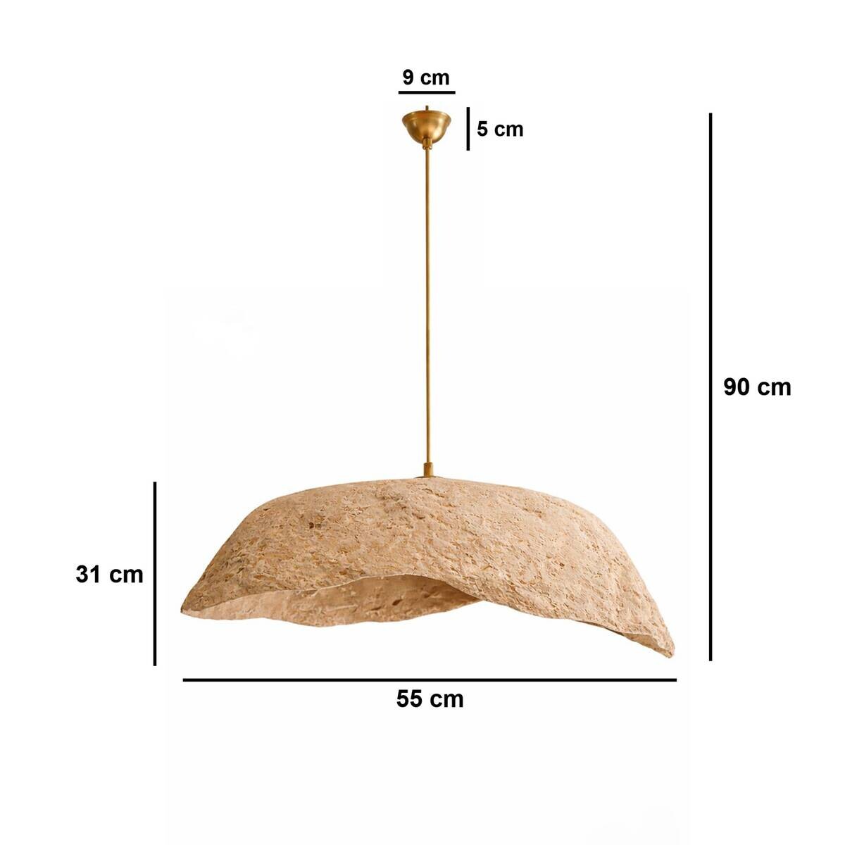 Pendelleuchte mehrfarbig Beton B/H/L/D: ca. 55x90x55x55 cm E27 1 Brennstellen