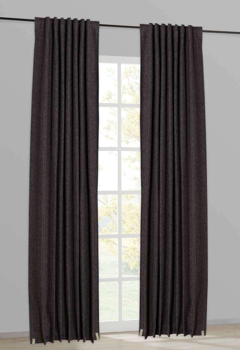 Verdunklungsvorhang Inci grau B/L: ca. 140x245 cm