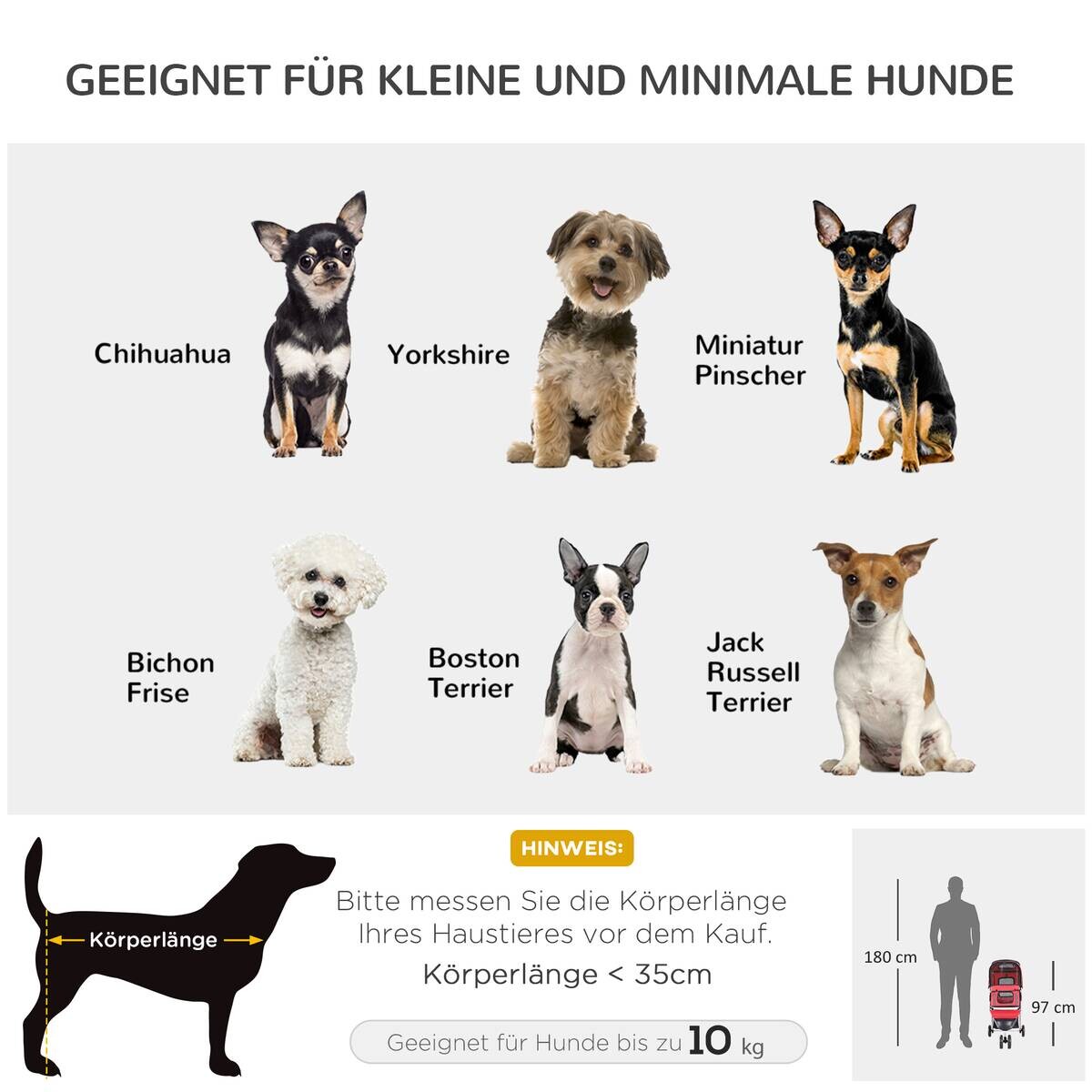 PawHut Hunde-Zubehör rot Polyester B/H/L: ca. 45x75x97 cm