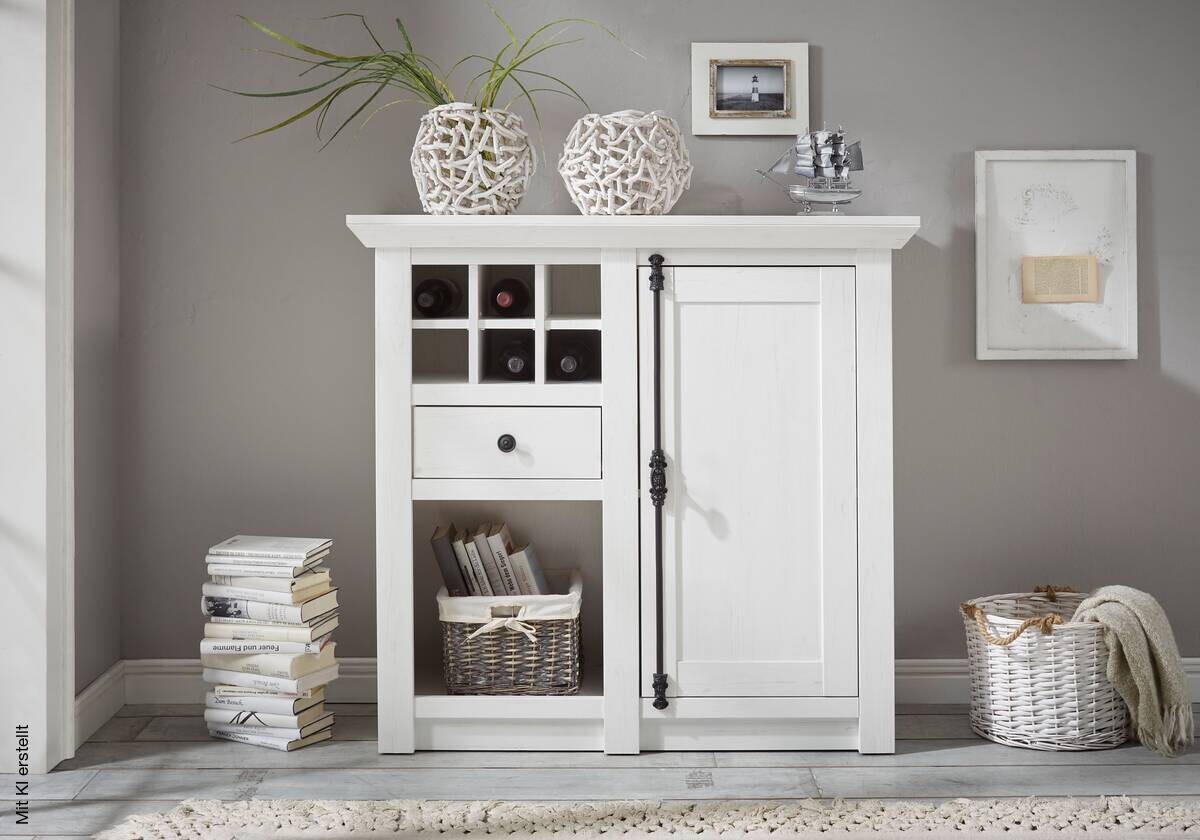 Sideboard Westerland weiß B/H/T: ca. 105x100x45 cm